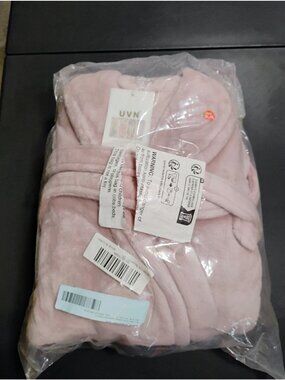 UVN Pink Fleece Bathrobe In Packaging With Belt Tie